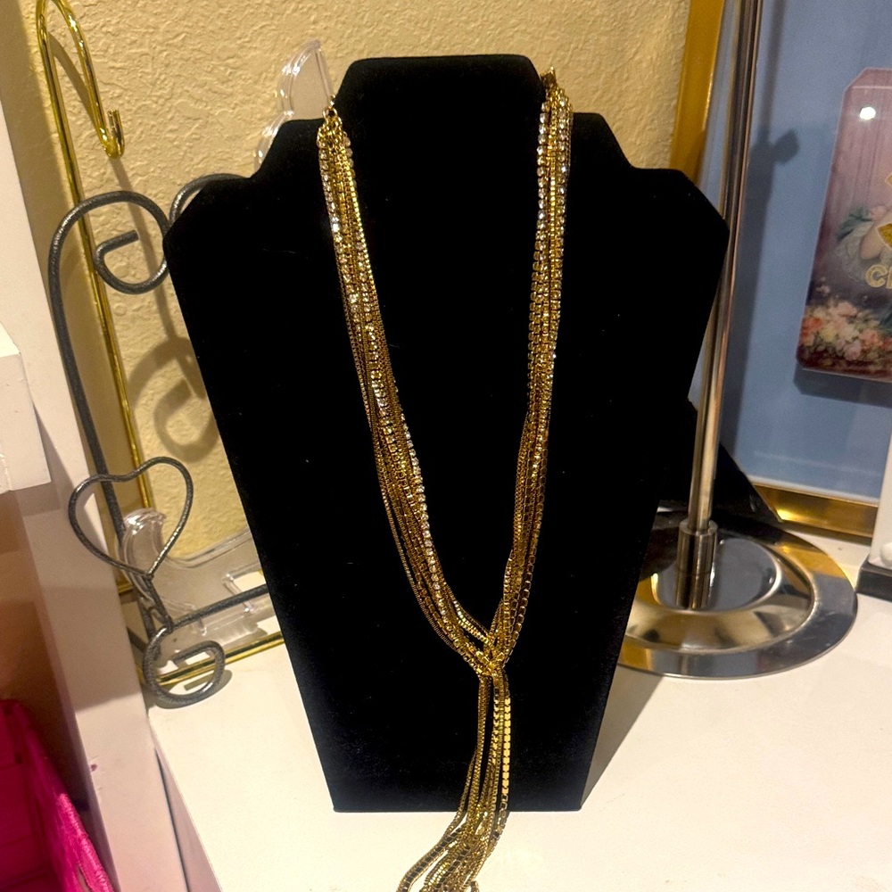 INC Multistrand Gold tone necklace NWT